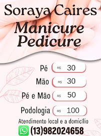 Soraya Caires Manicure pedicure e podologia: salão de beleza em Vilamar, Praia Grande